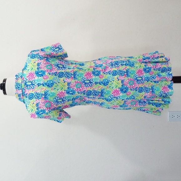 Ibkul LILLI Print Godet Dress Hot Pink/Multi Beach/Pool/Tennis/Golf Dress, S - Picture 4 of 12